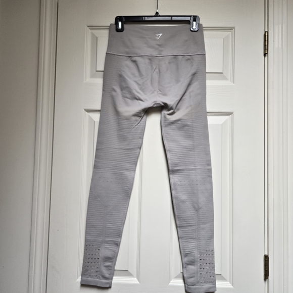 Gymshark Energy Seamless Leggings Light Gray Size Large - Picture 2 of 7